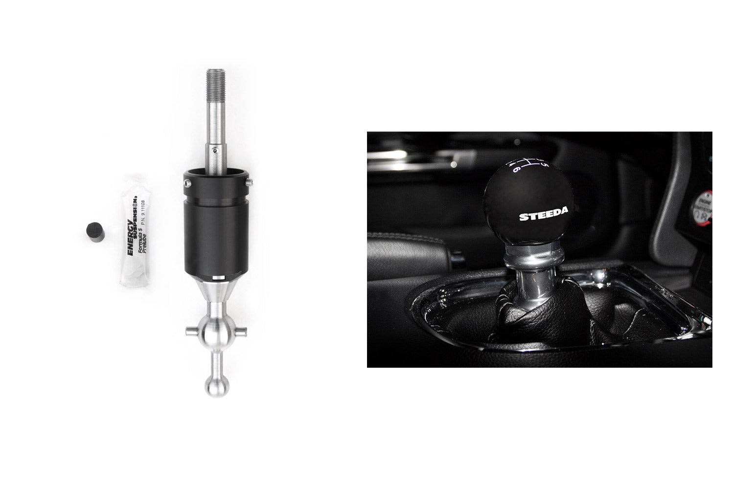 Steeda Mustang TriAx Street Short Throw Shifter & Black Shift Knob Combo 2015-2017 by 420Performance