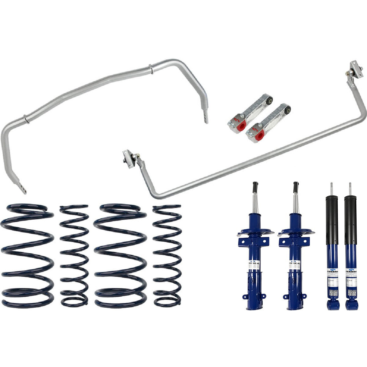 Steeda ProAction Mustang Suspension w/ Sport Lowering Springs (2011-2014)