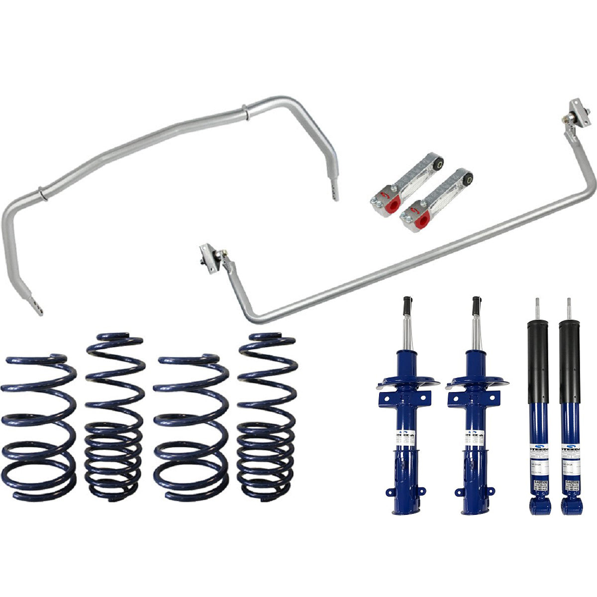 Steeda ProAction Mustang Suspension w/ Ultra Lite Lowering Springs (2005-2010)