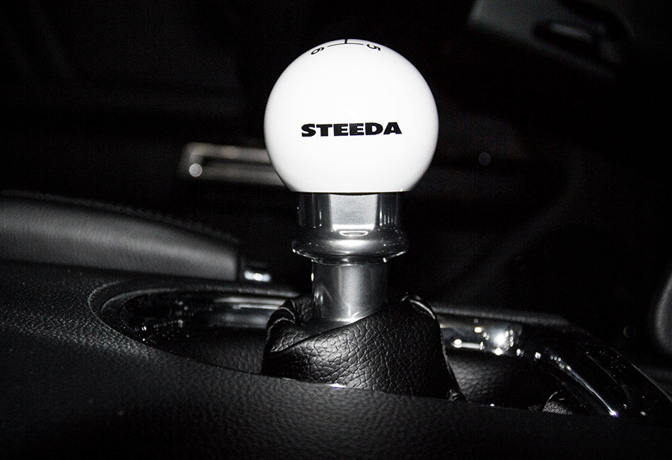 Steeda S550 Mustang 6Speed White Shift Knob (2015-2023)